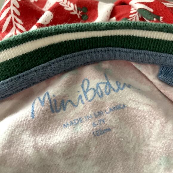 Mini Boden Red, Green and White Christmas Print Dress 🎄 - Picture 7 of 7